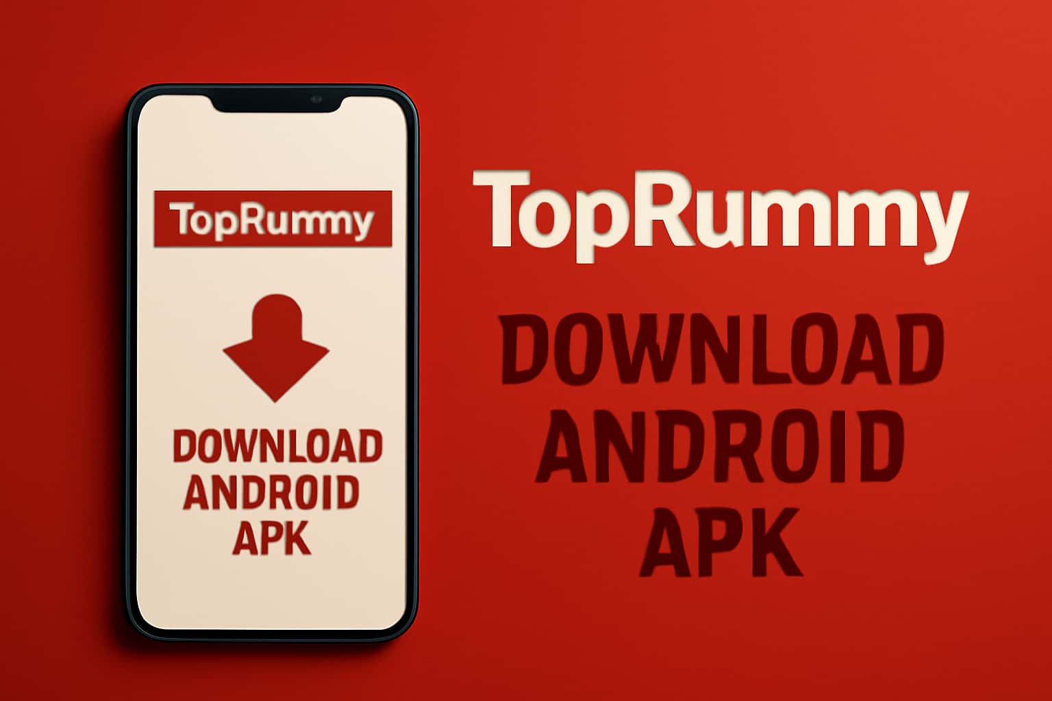 An informative visual related to downloading the TopRummy Android APK.