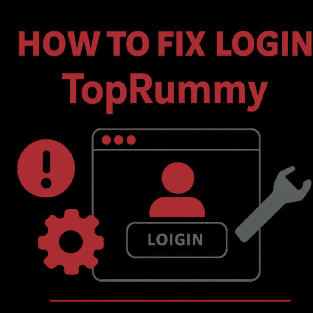 Diagram showcasing troubleshooting methods for TopRummy login issues.
