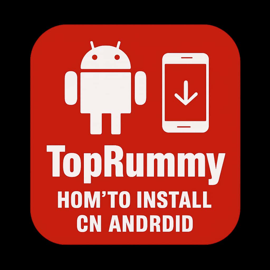 An icon representing the installation guide for TopRummy on Android.
