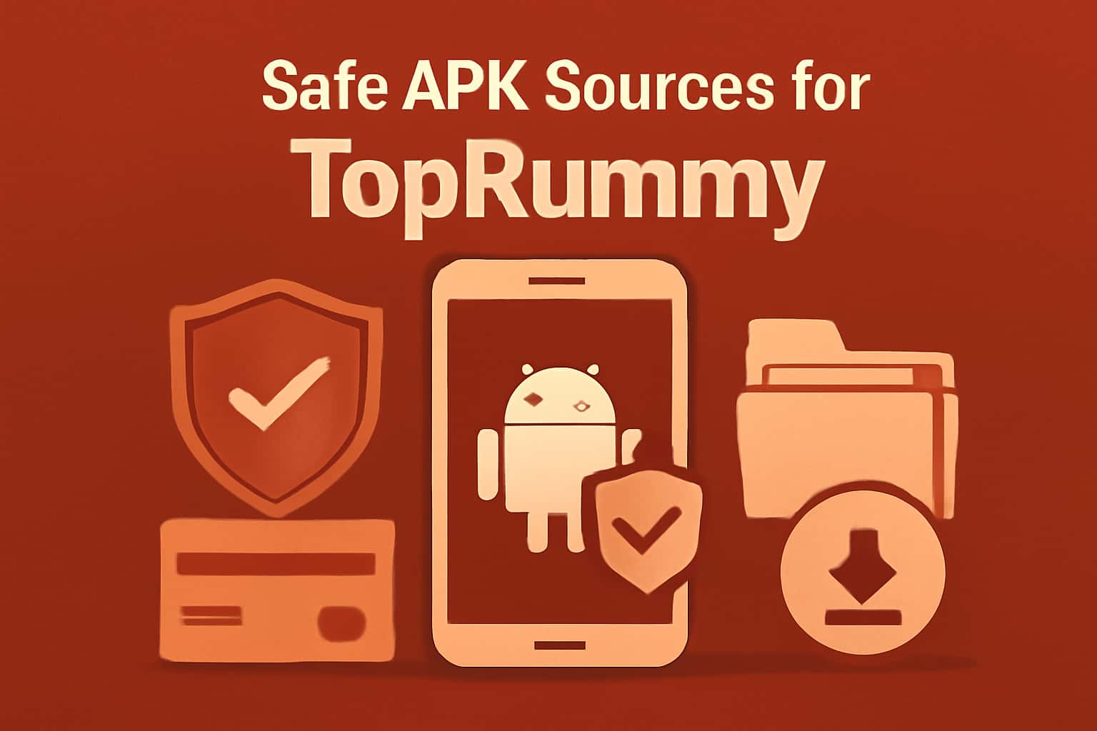Informational graphic about Safe APK Sources for TopRummy.