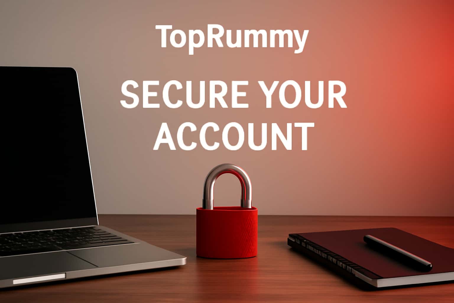 Visual representation of securing a TopRummy account, showcasing security elements.