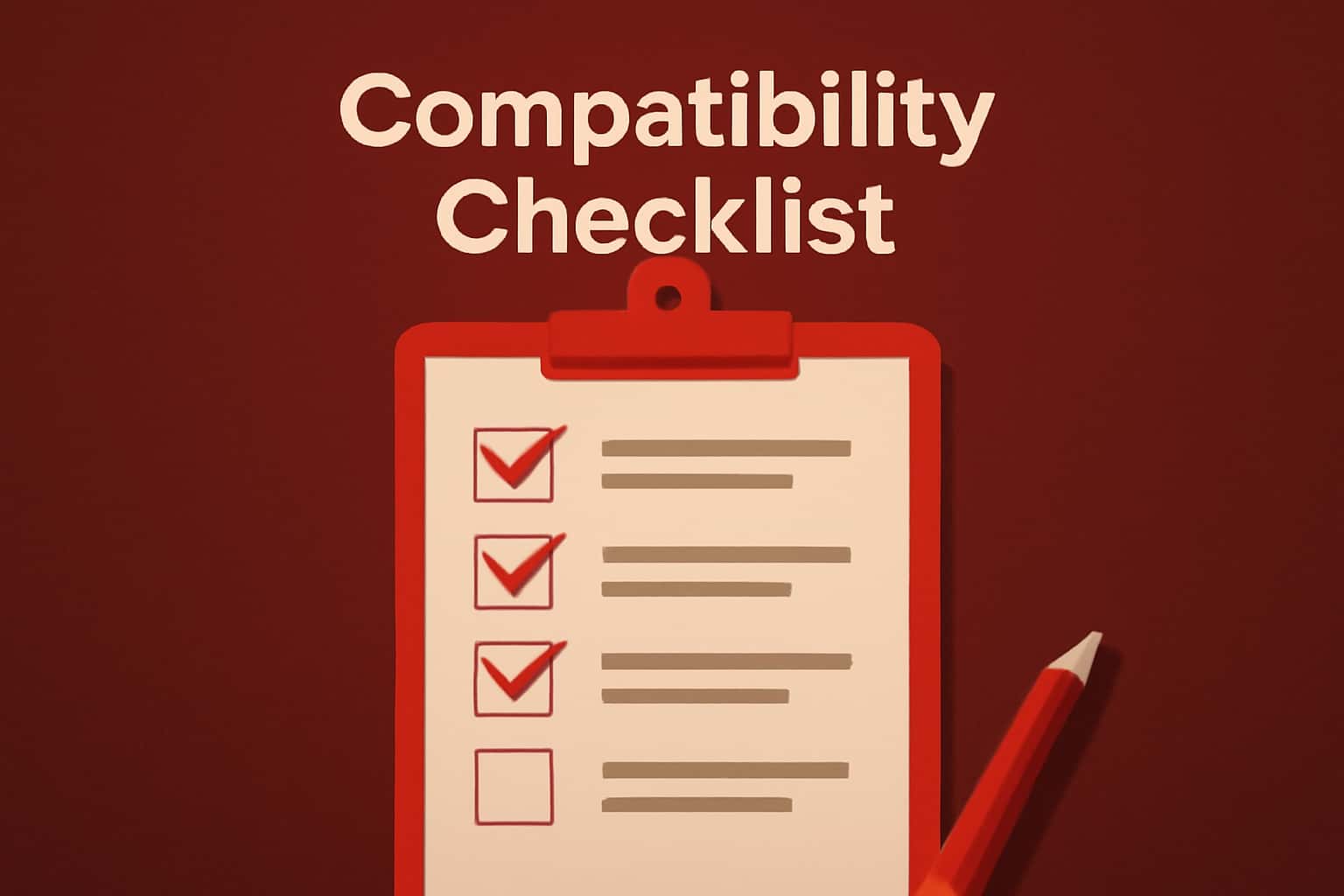 Informational scene showing TopRummy Compatibility Checklist.