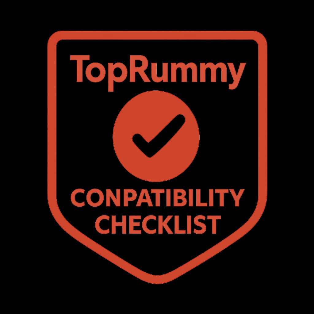 Badge representing TopRummy Compatibility Checklist.