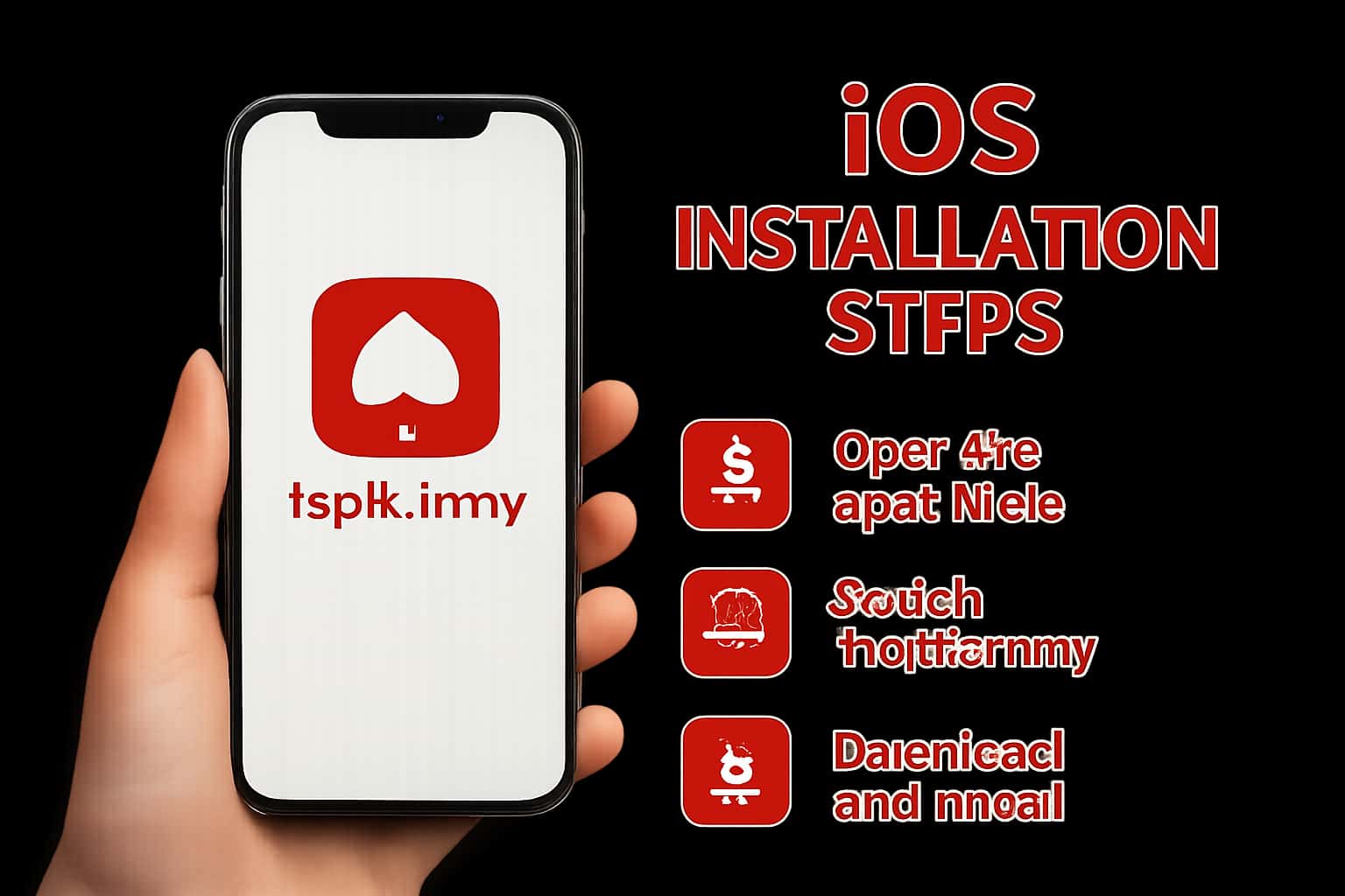 Informational scene about installing TopRummy on iOS devices.