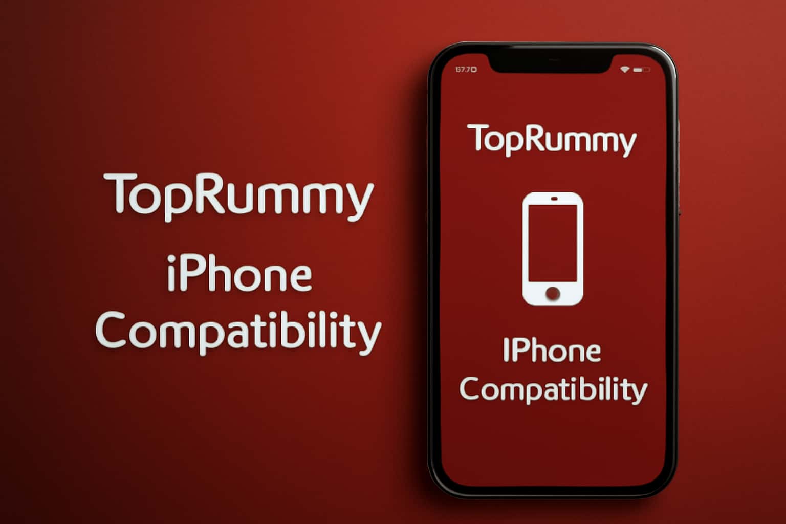 Visual representation of TopRummy iPhone Compatibility with relevant details.