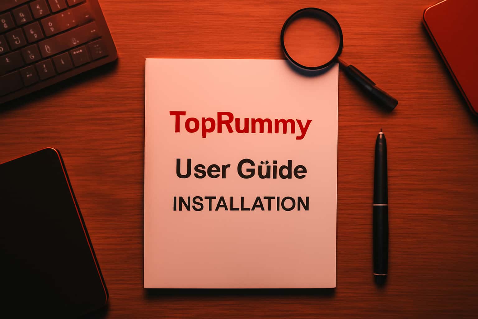 An informative scene showcasing the installation process of the TopRummy app.