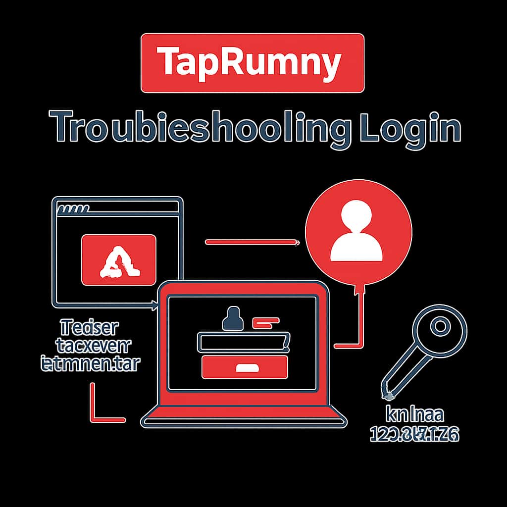 An educational illustration on common login issues for TopRummy.
