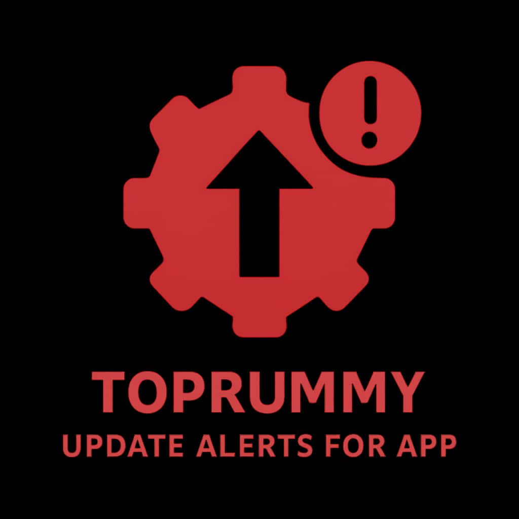 Icon representing update alerts for the TopRummy app.